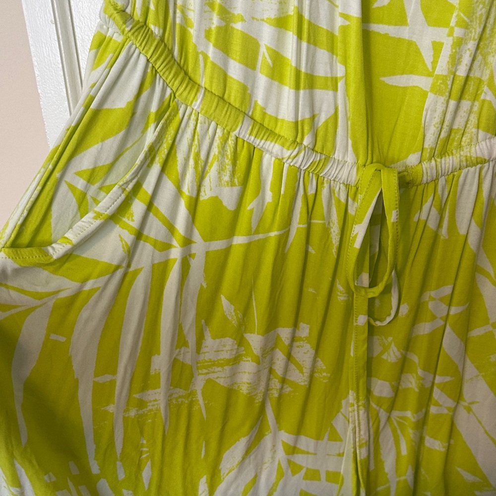 torrid Lime Green & White Print Romper Jumpsuit - Picture 2 of 6